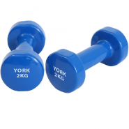 Гантель виниловая Sportex DB100 2.0 кг (1 шт.) (синий) 10017870